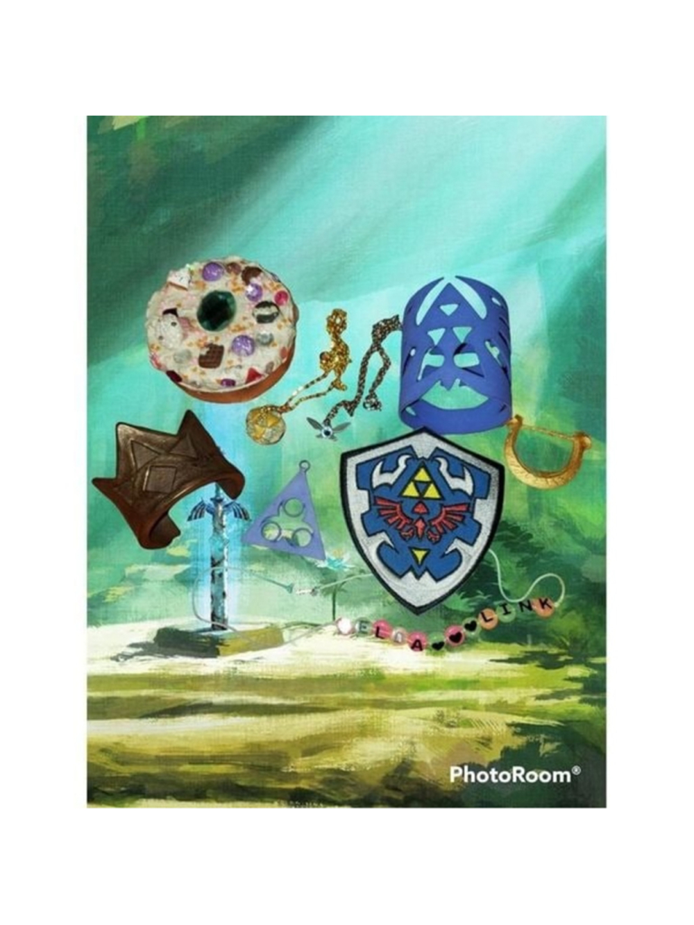 Legend of Zelda Nintendo Video Game Fan Jewelry Lot Necklace Bracelet Patch